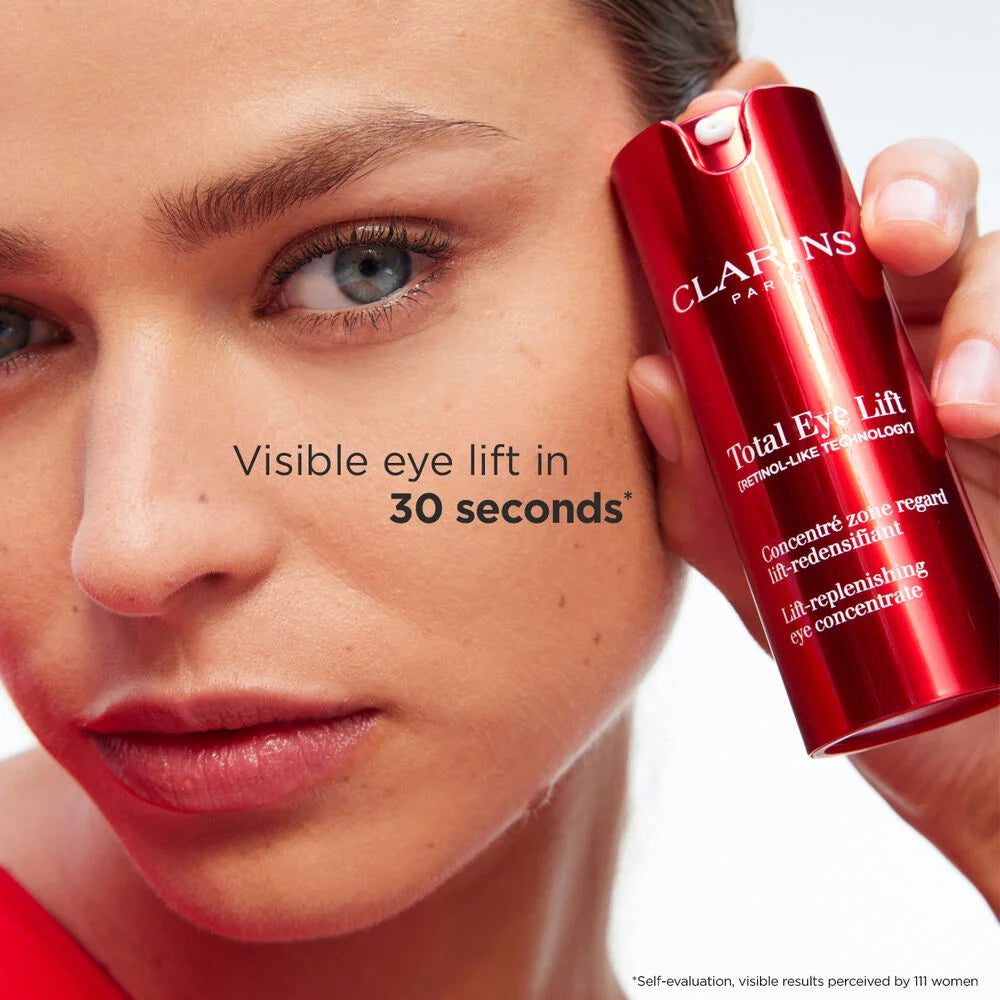 Crema para Ojos Rellenable Total Eye Lift para Reafirmar, Arrugas, Ojeras + Hinchazón