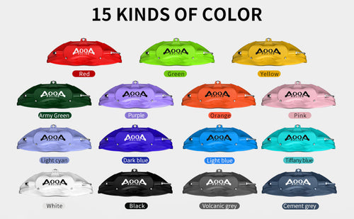 Automobile aluminum alloy caliper cover special car special buckle screw fixed caliper cover (4PCS)